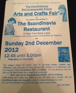 An image of the flyer for the 2012 arts and crafts fair