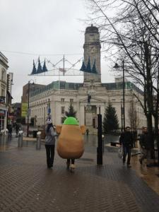 Luton Town Hall and potato