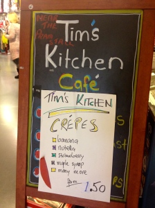 Tim's Kitchen: near the pram stall.